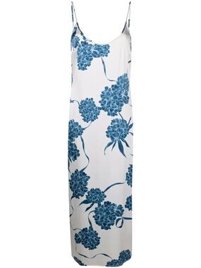 La Perla Scoop-Back Floral Print Silk Slip
Dress